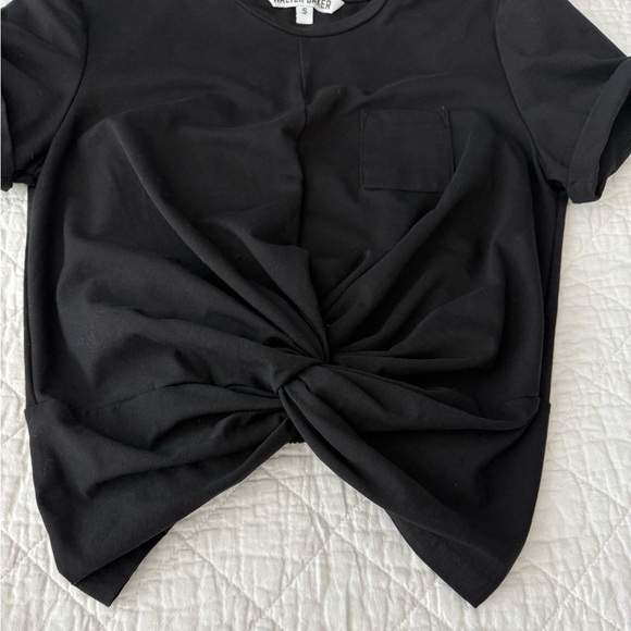 Walter Baker Black Short Sleeve Twist Tee - Picture 9 of 14